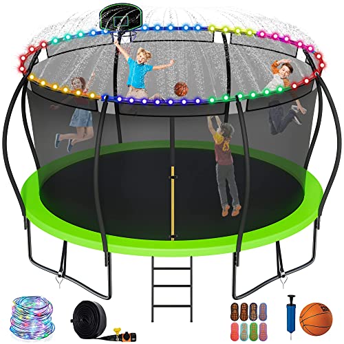 Jump Into Fun 1500LBS 16FT 15FT 14FT 12FT Tranpoline for Adults Ki...