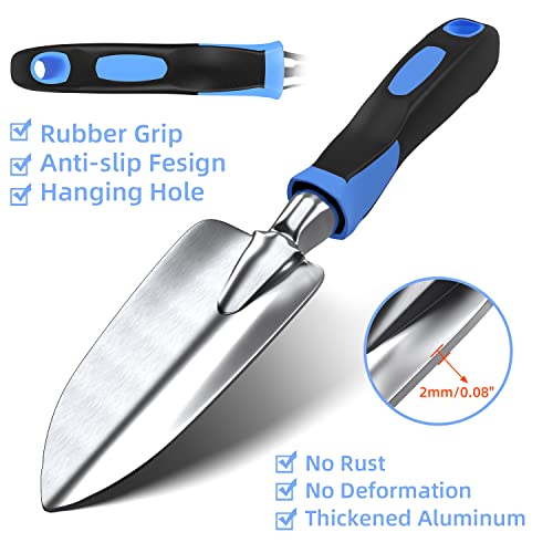 Garden Tools Set, JUMPHIGH 7 Piece Heavy Duty Gardening Tools Incl...