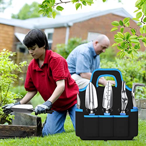 Garden Tools Set, JUMPHIGH 7 Piece Heavy Duty Gardening Tools Incl...