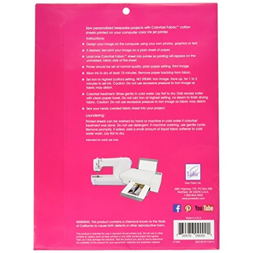 June Tailor Colorfast White Printer Fabric 3 Pack