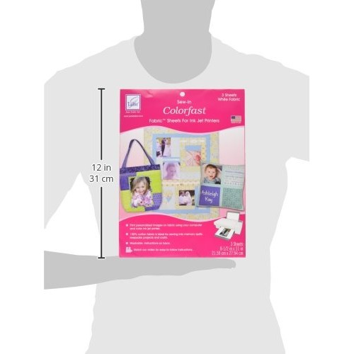 June Tailor Colorfast White Printer Fabric 3 Pack
