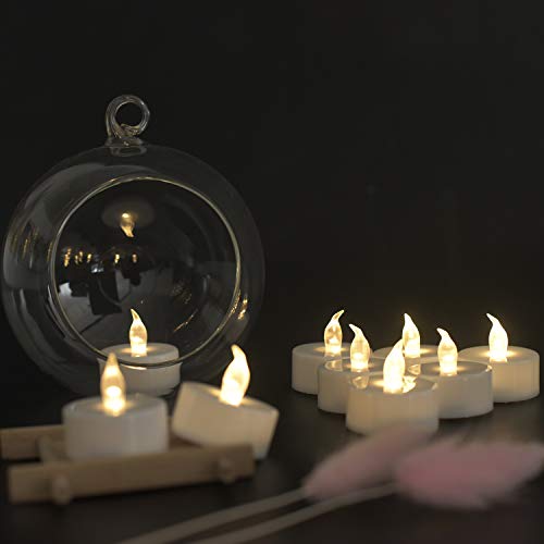 JUNPEI 24-Pack Flameless Tea Lights LED Tea Lights Warm White Ligh...