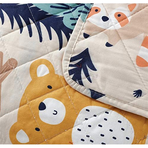Kids Quilt Bedspreads Full/Queen Size Bear Bedding Set,3Pcs Forest...