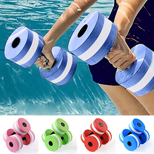 junshi11 Set of 2 Water Aerobics Swimming Pool Dumbbells for Exerc...