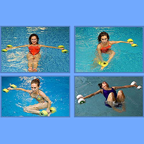junshi11 Set of 2 Water Aerobics Swimming Pool Dumbbells for Exerc...