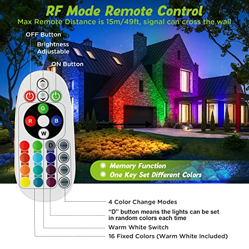 Junview Low Voltage Landscape Lights RGB and Warm White LED Well L...