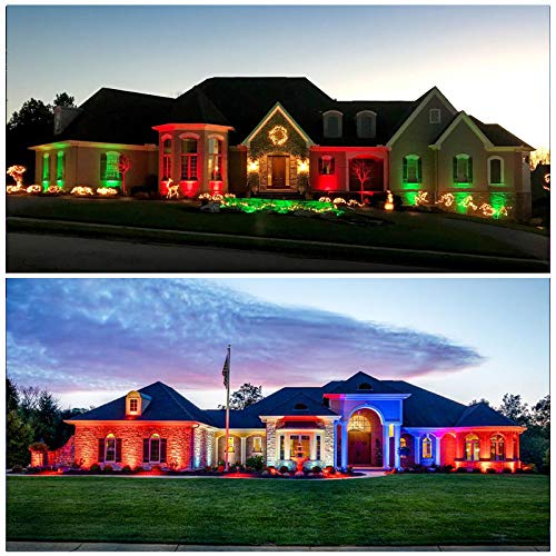 Junview RGB Color Changing Landscape Lights with Connectors 12V-24...