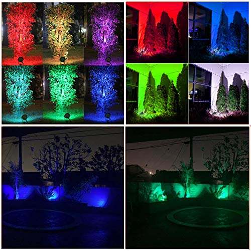 Junview RGB Color Changing Landscape Lights with Connectors 12V-24...