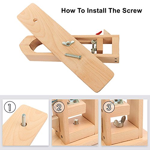 360° Rotation Wood Sewing Pony Horse Leather Craft Table Lacing De...