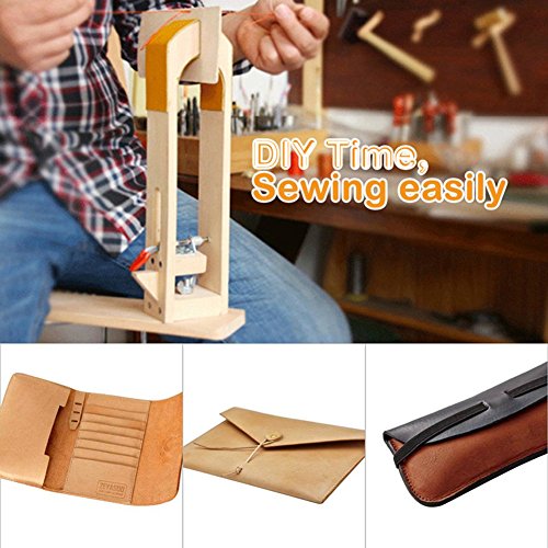 360° Rotation Wood Sewing Pony Horse Leather Craft Table Lacing De...