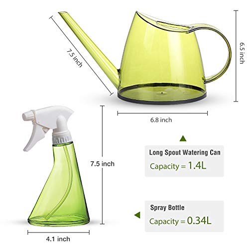 Junyimaoyi Watering Can with Mist Sprayer Long Spout Watering Kett...
