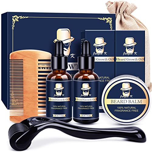 Jurgen K Beard Growth Kit - Beard Kit with Beard Growth Oil, Beard...