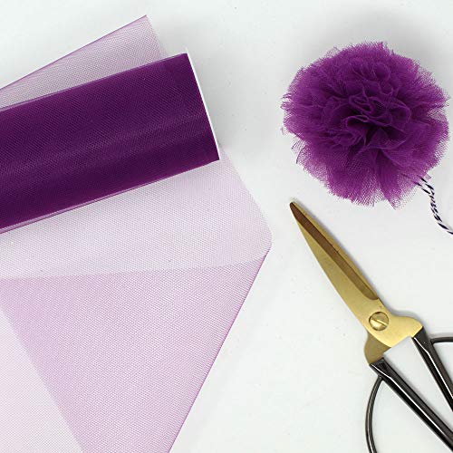 Just Artifacts Decorative Tulle Fabric Roll 6-Inch x 25-Yards Col...