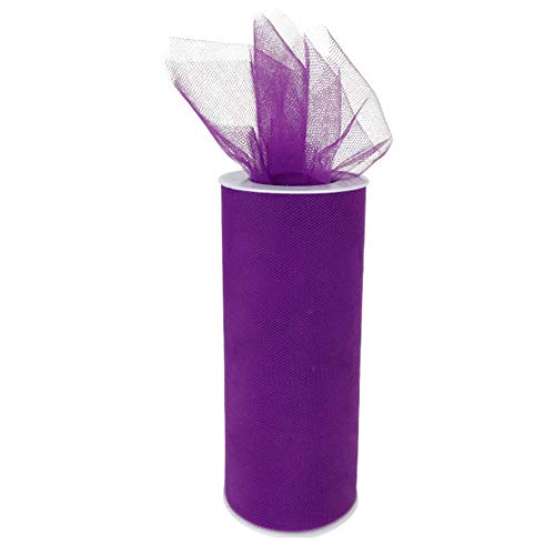 Just Artifacts Decorative Tulle Fabric Roll 6-Inch x 25-Yards Col...
