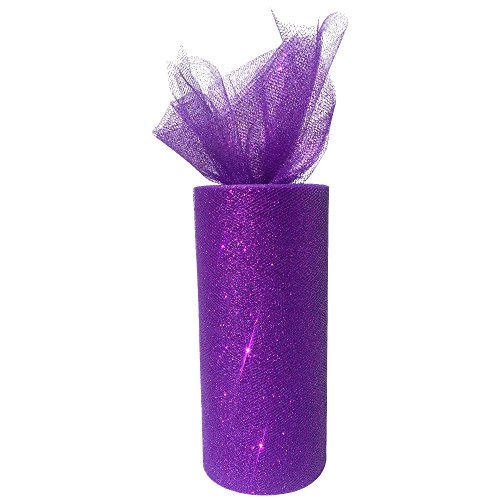 Just Artifacts Glitter Tulle Fabric Roll 25-Yards Length x 6-Inch ...