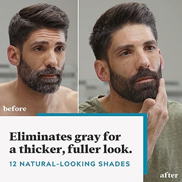 Just For Men Mustache & Beard, Beard Dye for Men with Brush Includ...