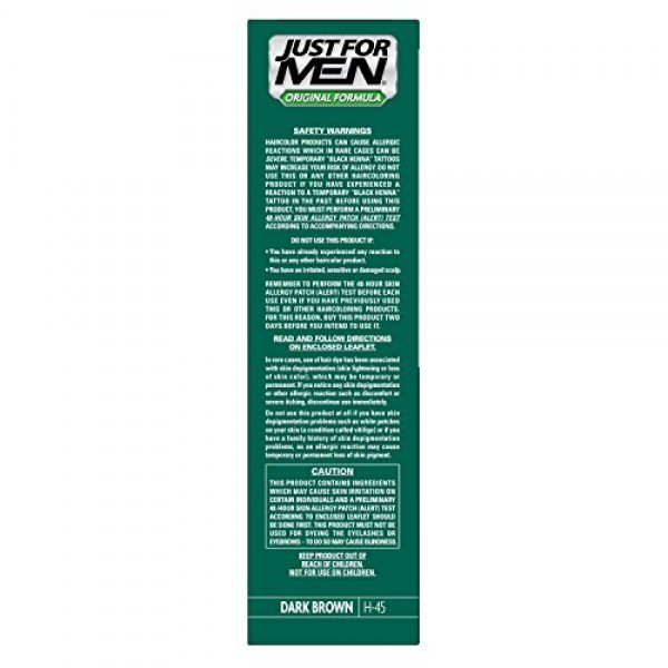 Just For Men Original Formula Mens Hair Color, Dark Brown Pack o...