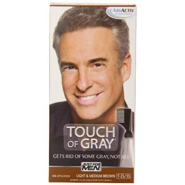 Just For Men Touch Of Gray Comb-In Mens Hair Color, Medium Brown ...