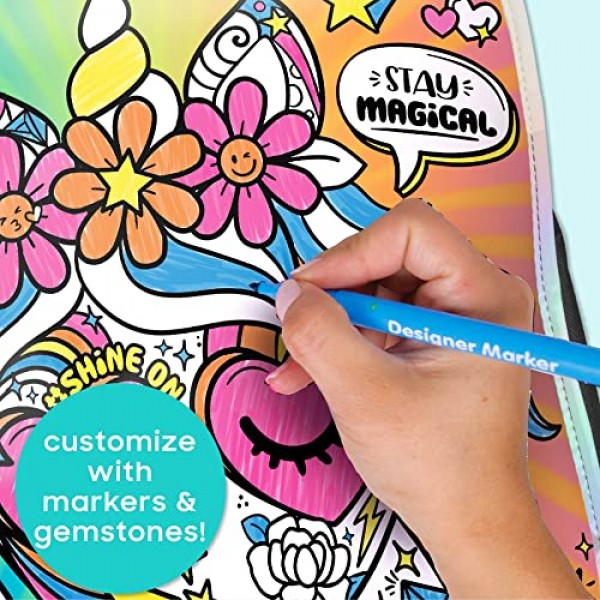 Just My Style Color Your Own Unicorn, Personalized Doodle Messenge...