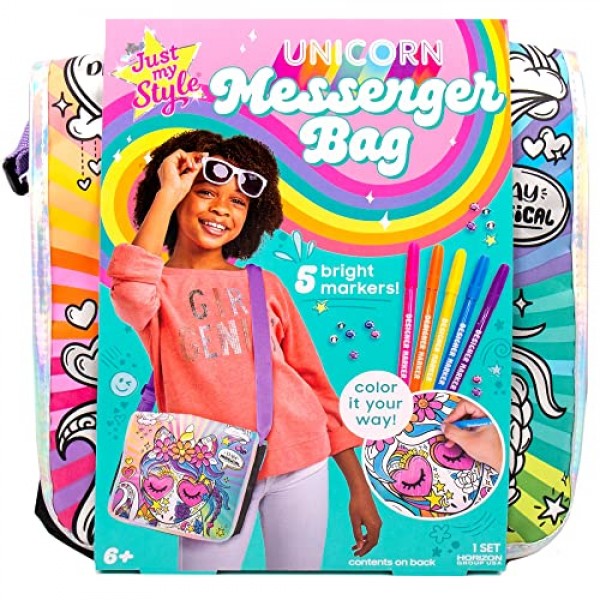 Just My Style Color Your Own Unicorn, Personalized Doodle Messenge...
