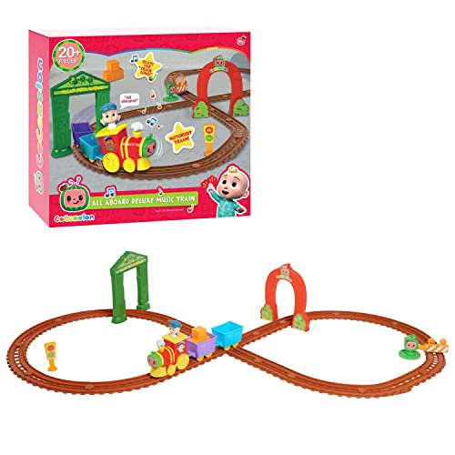 CoComelon All Aboard Musical Train with Bonus Pieces, Officially L...