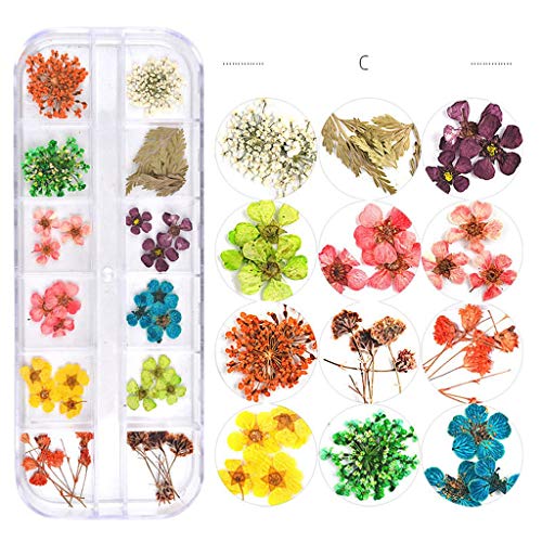 83 Pieces of DIY Crystal Silicone Mold +12 Color Dried Flowers Jew...