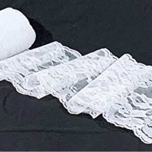 10 Yards x 5.5 White Lace Trim Fabric Ribbon | Wedding Party Favo...
