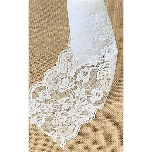 10 Yards x 5.5 White Lace Trim Fabric Ribbon | Wedding Party Favo...