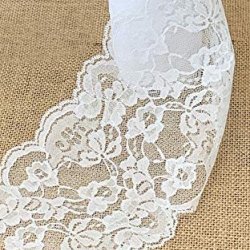 10 Yards x 5.5 White Lace Trim Fabric Ribbon | Wedding Party Favo...