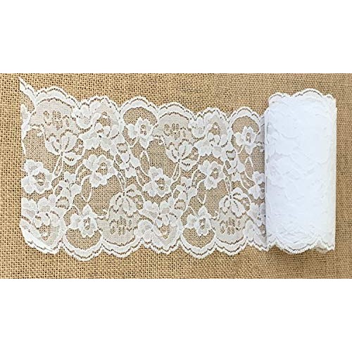 10 Yards x 5.5 White Lace Trim Fabric Ribbon | Wedding Party Favo...