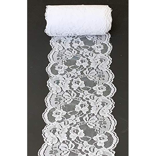 10 Yards x 5.5 White Lace Trim Fabric Ribbon | Wedding Party Favo...
