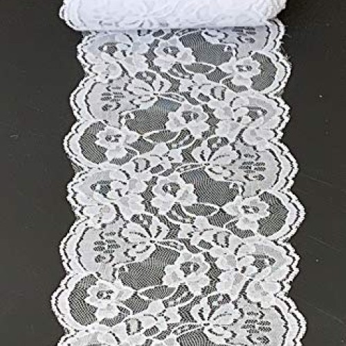 10 Yards x 5.5 White Lace Trim Fabric Ribbon | Wedding Party Favo...