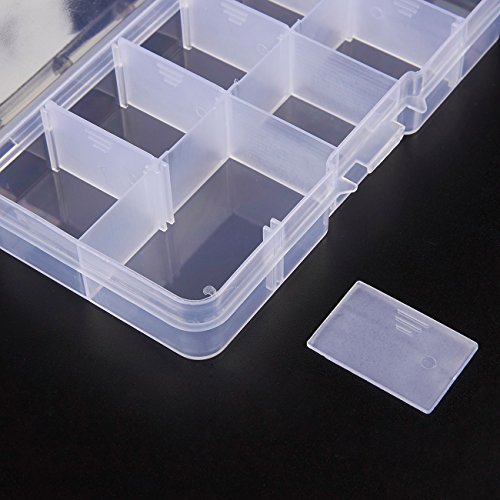 Clear Jewelry Box - 12-Pack Plastic Bead Storage Container, Earrin...