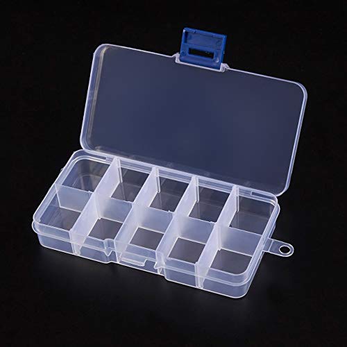 Clear Jewelry Box - 12-Pack Plastic Bead Storage Container, Earrin...