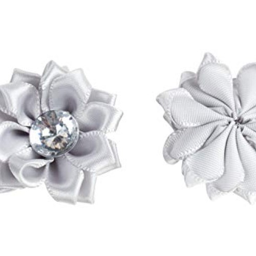 Craft Flowers - 60-Pack Flower Embellishments with Rhinestone, 1.5...