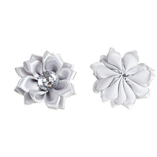 Craft Flowers - 60-Pack Flower Embellishments with Rhinestone, 1.5...