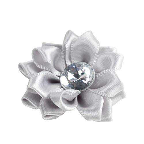 Craft Flowers - 60-Pack Flower Embellishments with Rhinestone, 1.5...