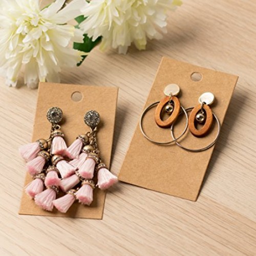 Earring Cards - 200-Pack Earring Card Holder, Earring Display Card...
