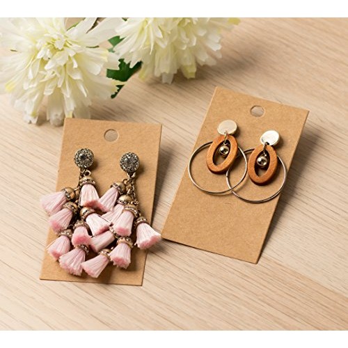 Earring Cards - 200-Pack Earring Card Holder, Earring Display Card...