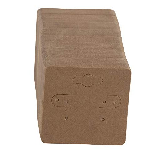 Earring Cards - 200-Pack Hanging Earring Card Holder, Kraft Paper ...
