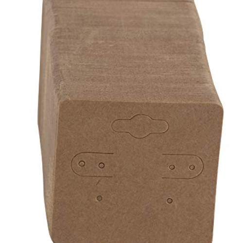 Earring Cards - 200-Pack Hanging Earring Card Holder, Kraft Paper ...