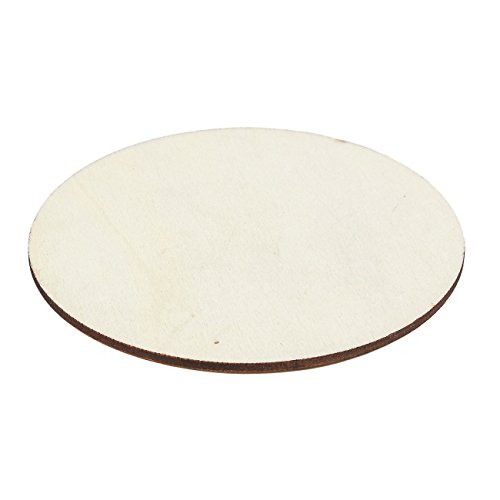 Juvale 24-Pack Unfinished 4-Inch Wood Circle Cutouts for Coasters,...