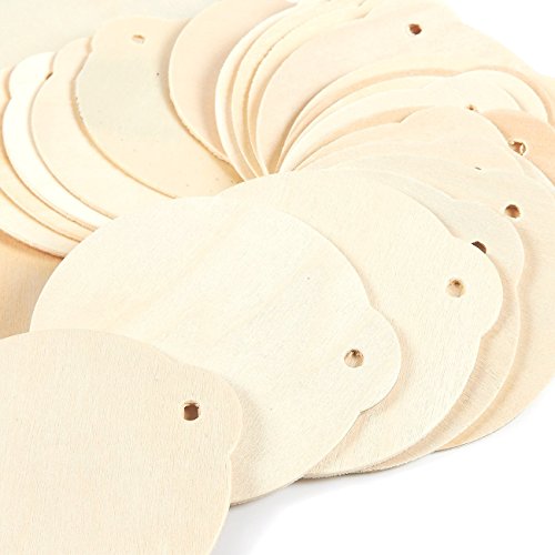 Juvale 48-Pack Wood Discs - Wooden Ornaments, Wood Circles for DIY...