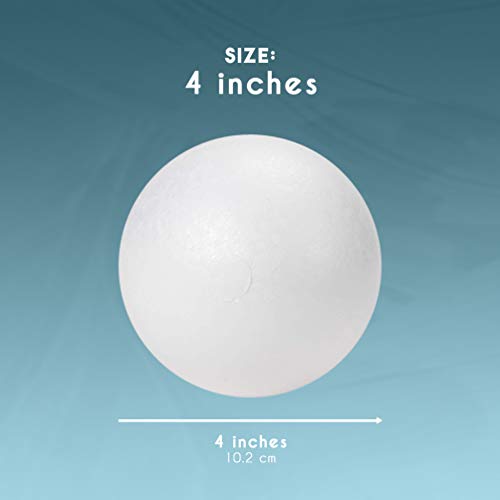Juvale Foam Balls, Arts and Crafts Supplies 4 in, 4-Pack