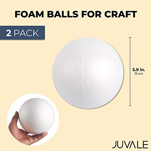 Juvale Foam Balls for Crafts 5.9 in, 2 Pack