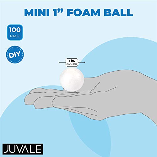 Juvale Mini 1 Inch Foam Balls for Arts and Crafts Supplies 100 Pack