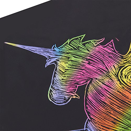 Juvale Rainbow Scratch Paper with 5 Wooden Stylus Pens - 50-Pack R...