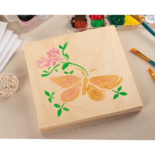 Juvale Wood Canvas, Panel Boards for Painting 8 x 8 in, 6-Pack