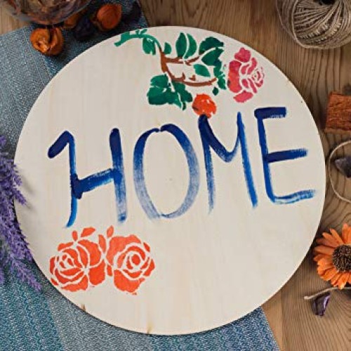 Unfinished Wood Circle - 8-Pack Round Natural Rustic Wooden Cutout...