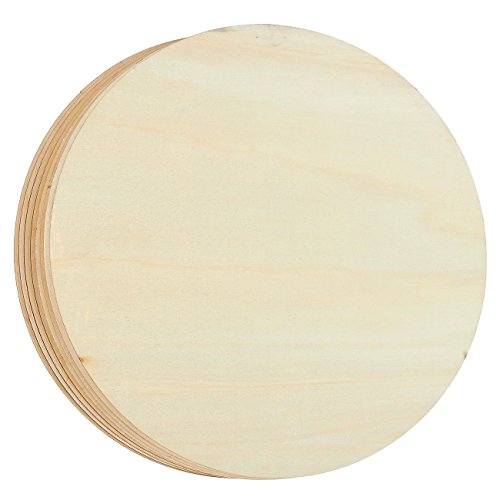 Unfinished Wood Circle - 8-Pack Round Natural Rustic Wooden Cutout...